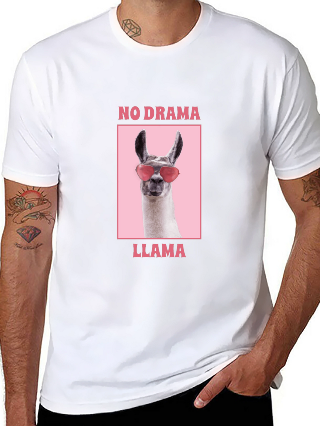 No Drama Llama Graphic Tee - Funny Animal Shirt