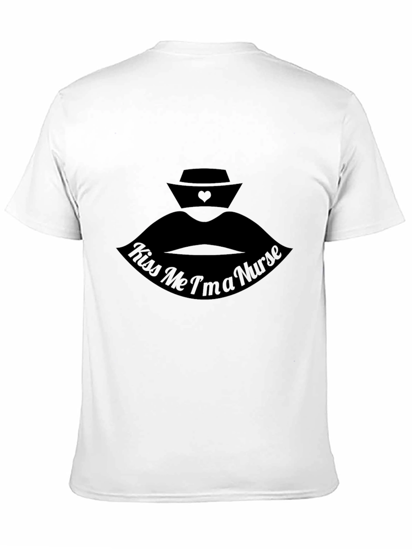 Kiss Me Im a Nurse - Black T-Shirt