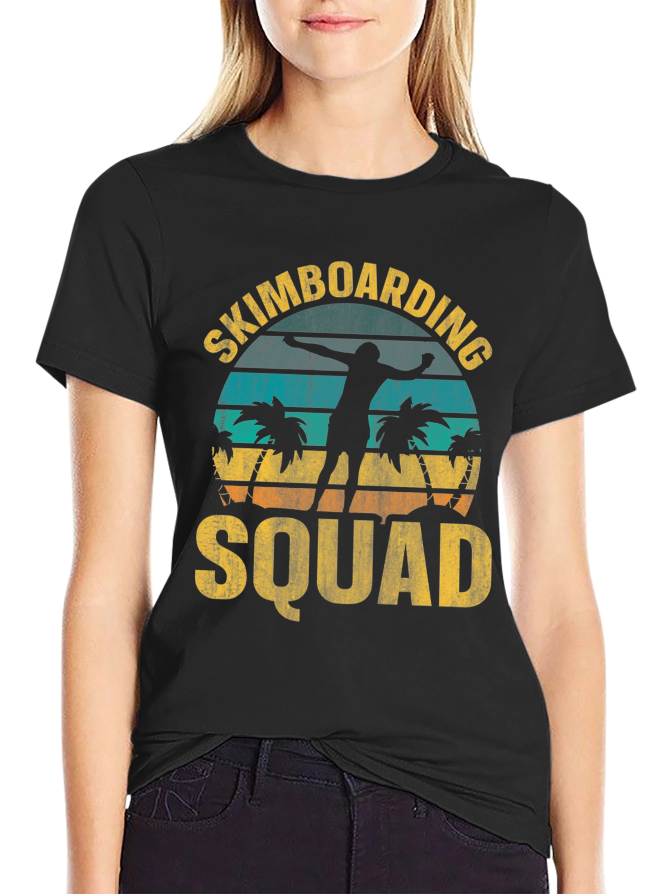 Skimboarding Squad Graphic T-Shirt - Retro Vintage Style