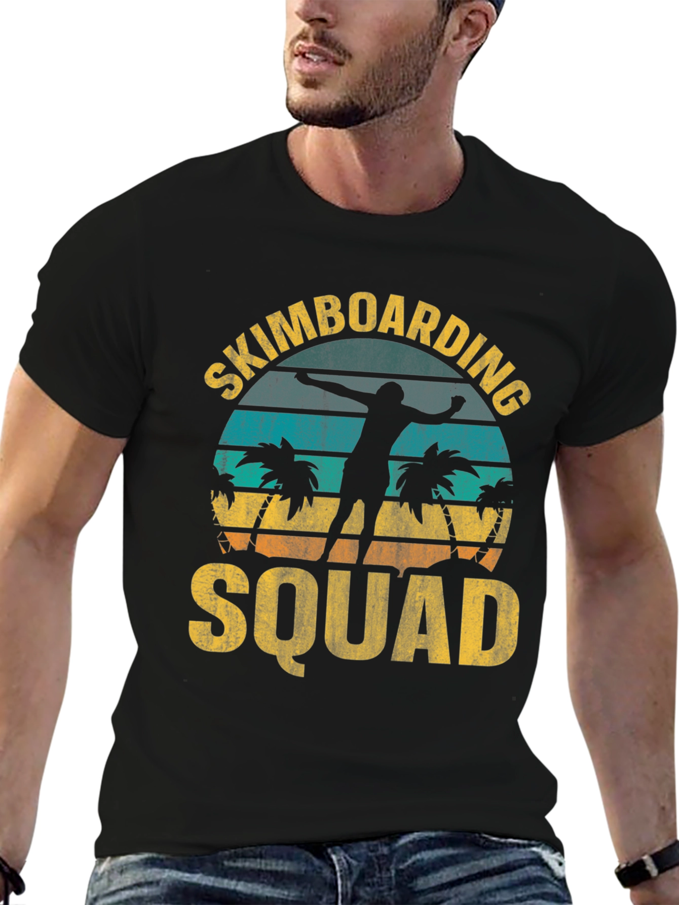 Skimboarding Squad Graphic T-Shirt - Retro Vintage Style