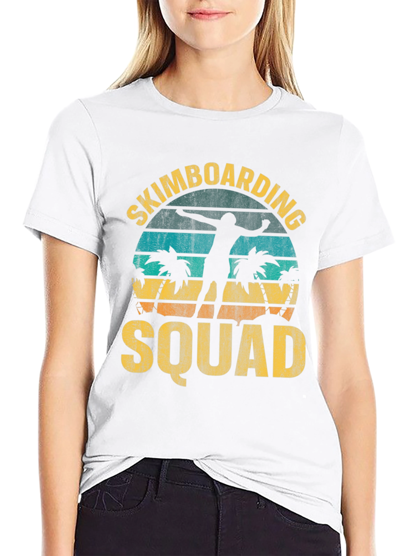 Skimboarding Squad Graphic T-Shirt - Retro Vintage Style