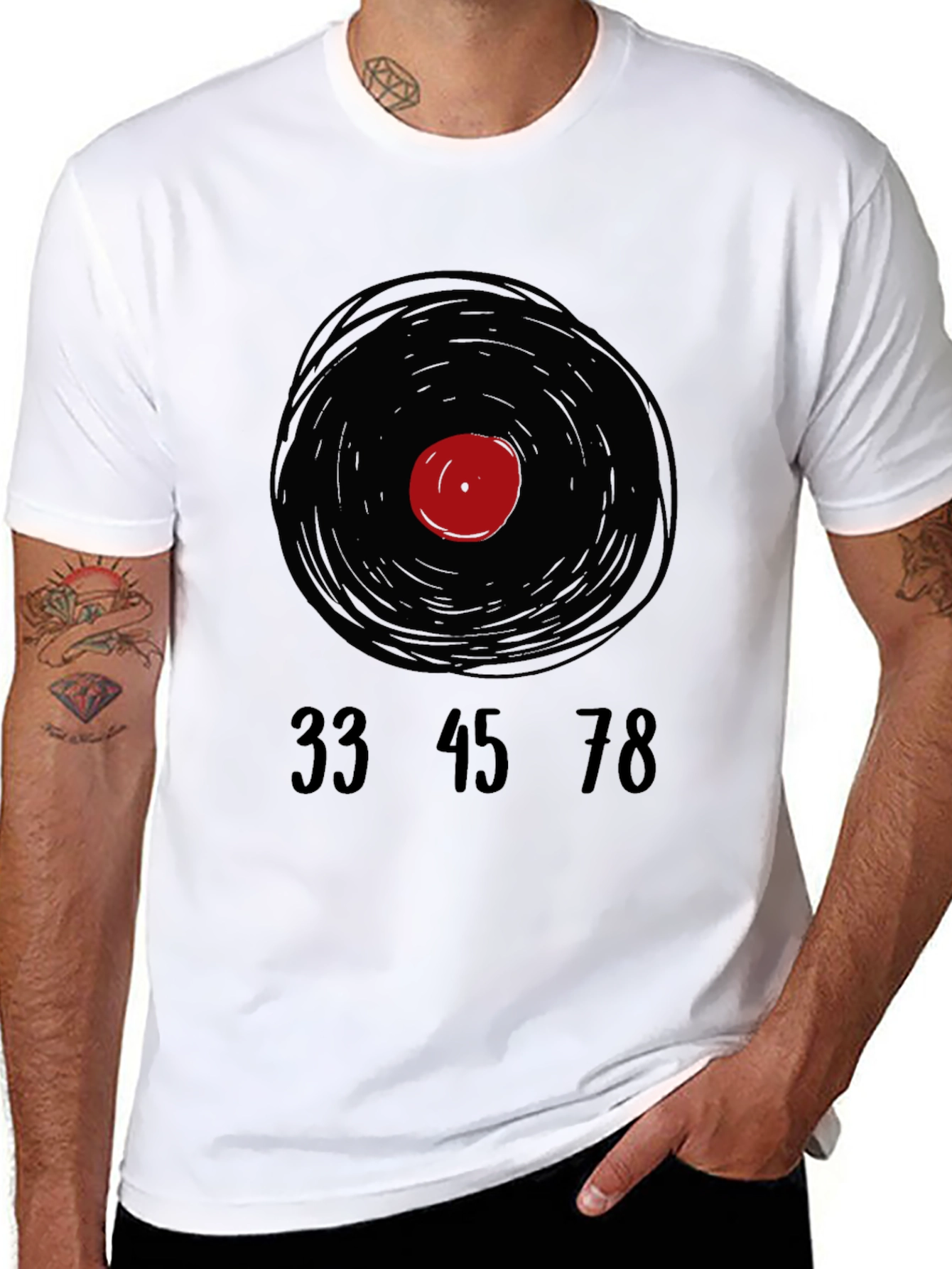 Retro Vinyl Record T-Shirt - Music Lover Tee