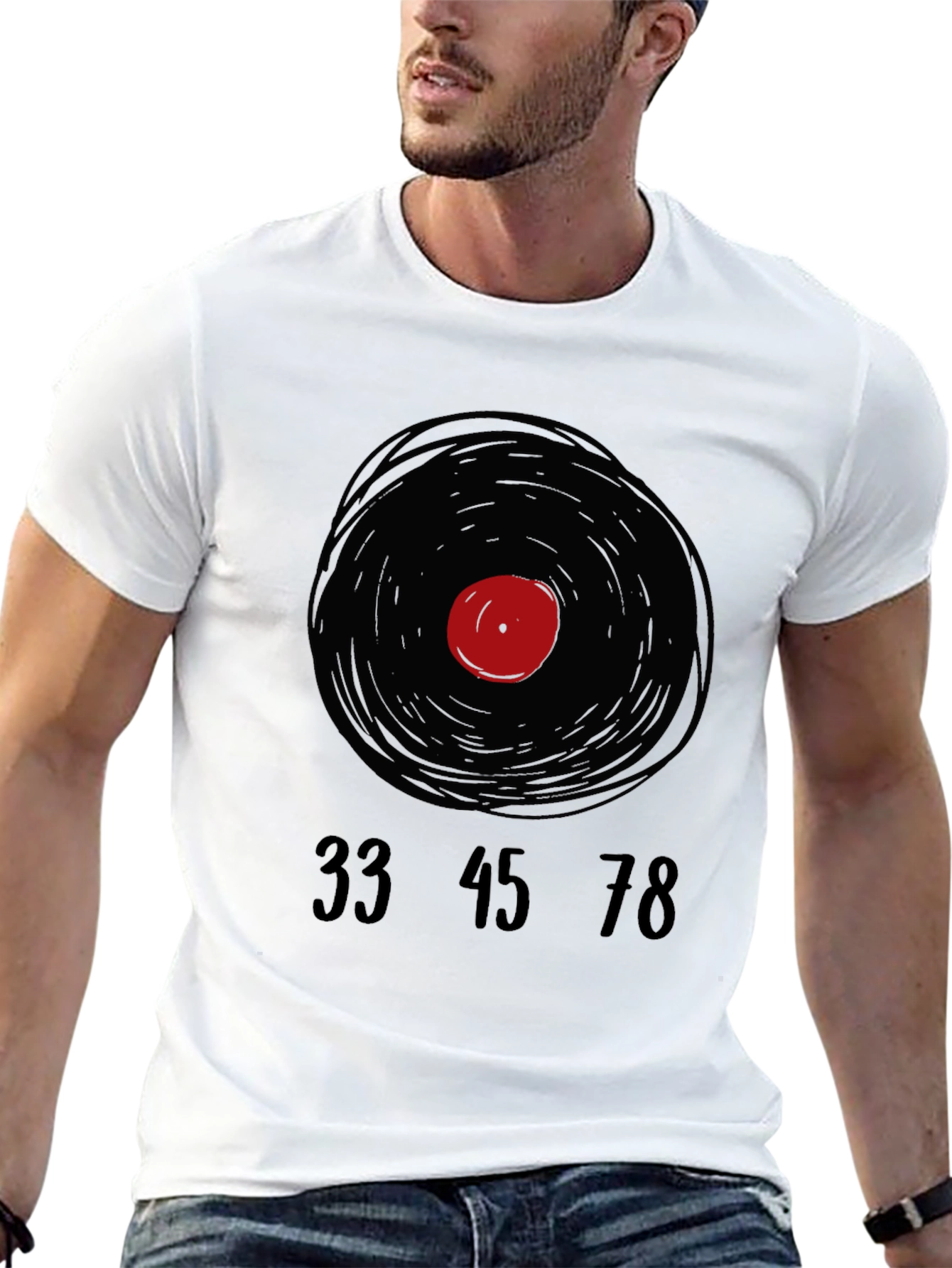 Retro Vinyl Record T-Shirt - Music Lover Tee