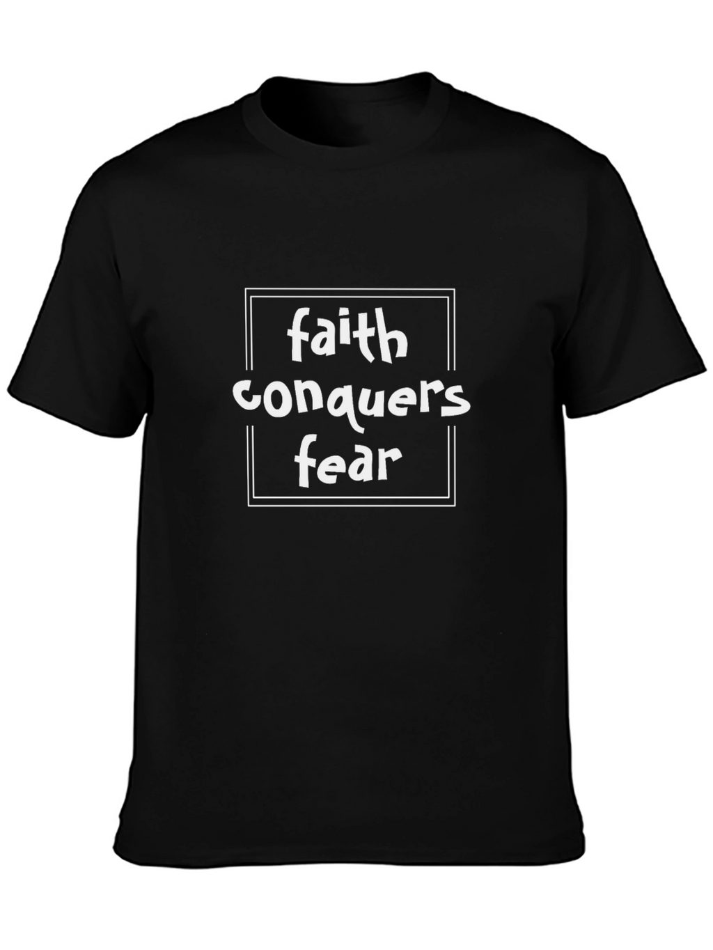 Faith Conquers Fear Graphic Tee - Black