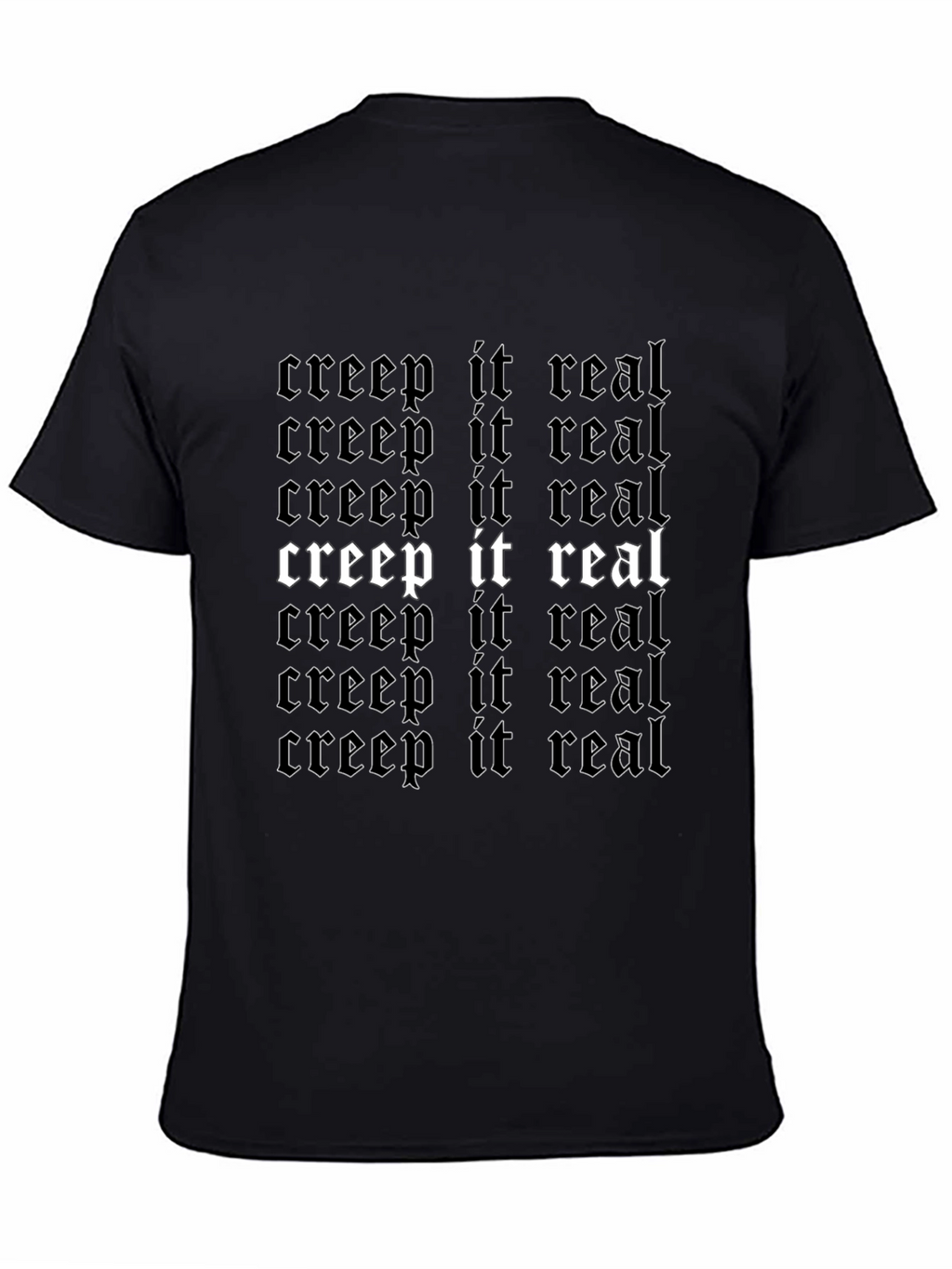 Creep It Real Graphic Tee - Gothic Style