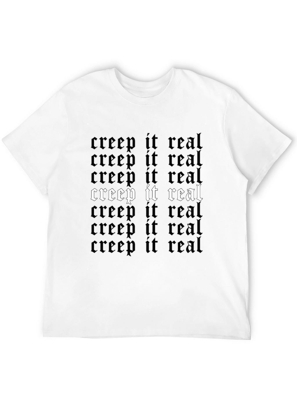 Creep It Real Graphic Tee - Gothic Style