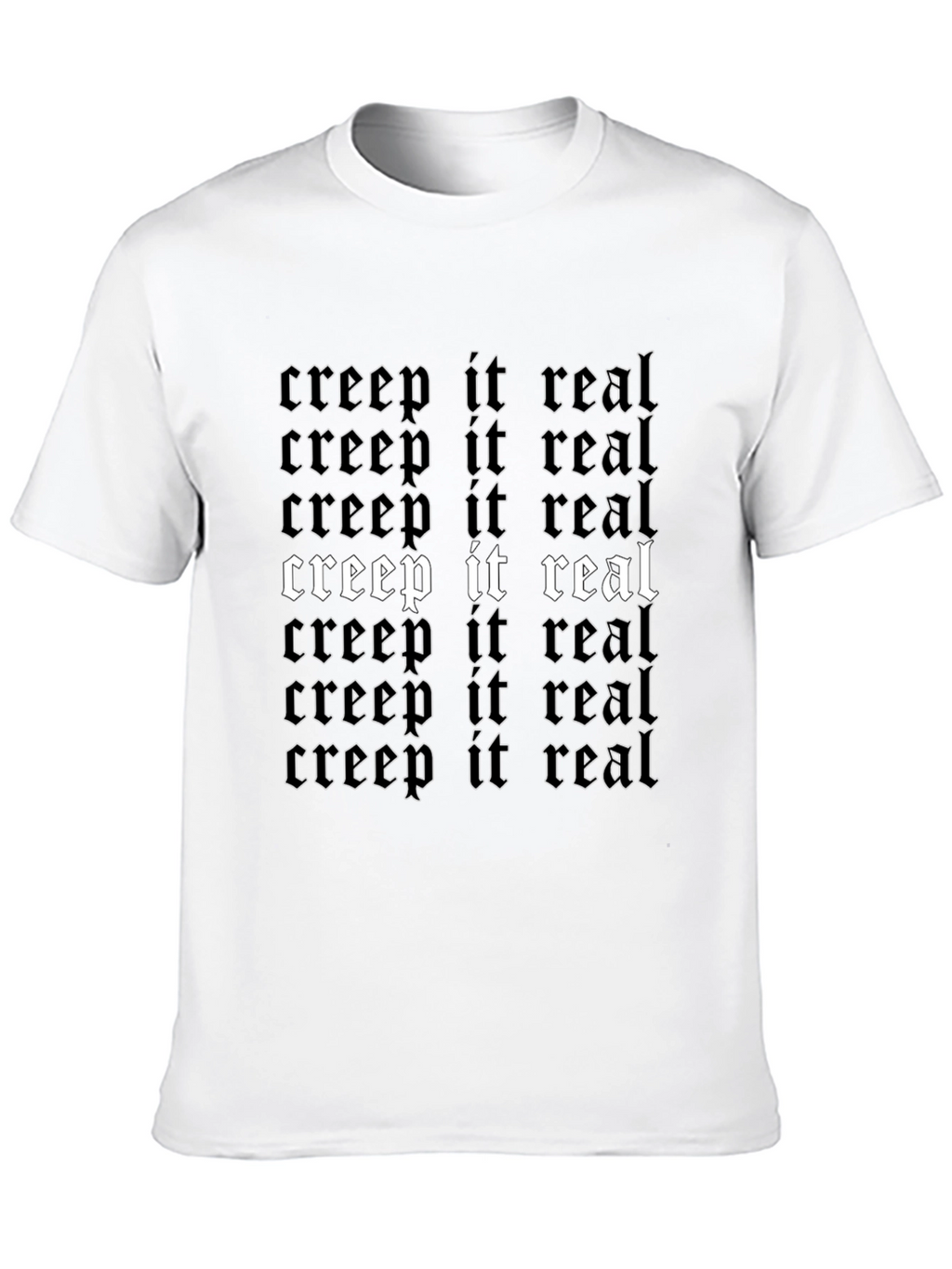 Creep It Real Graphic Tee - Gothic Style