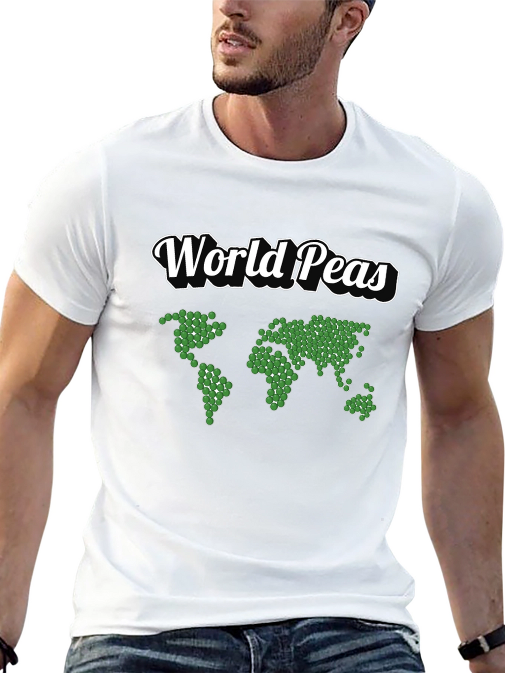 World Peas Graphic T-Shirt - Black Cotton Tee
