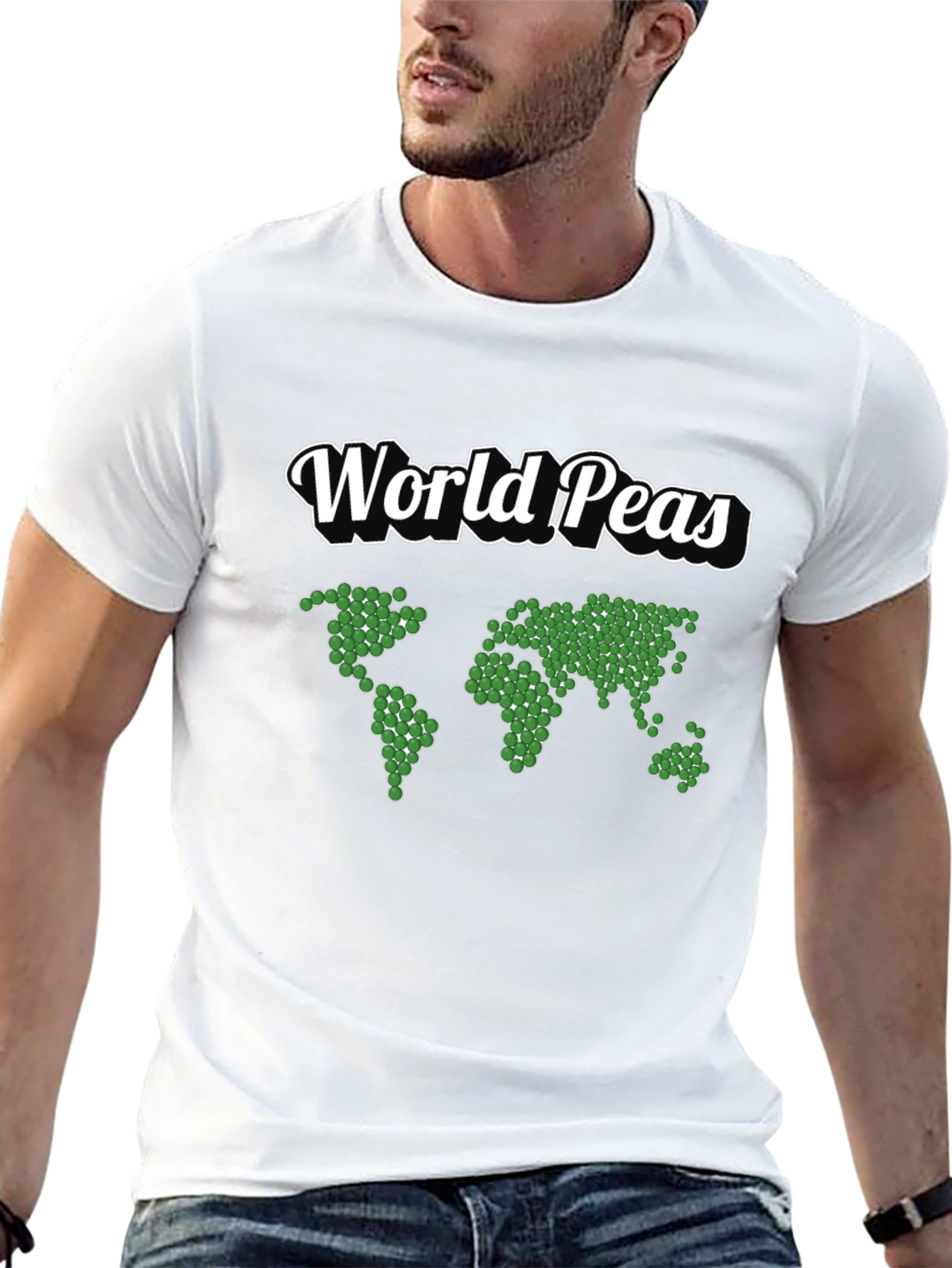 World Peas Graphic T-Shirt - Black Cotton Tee
