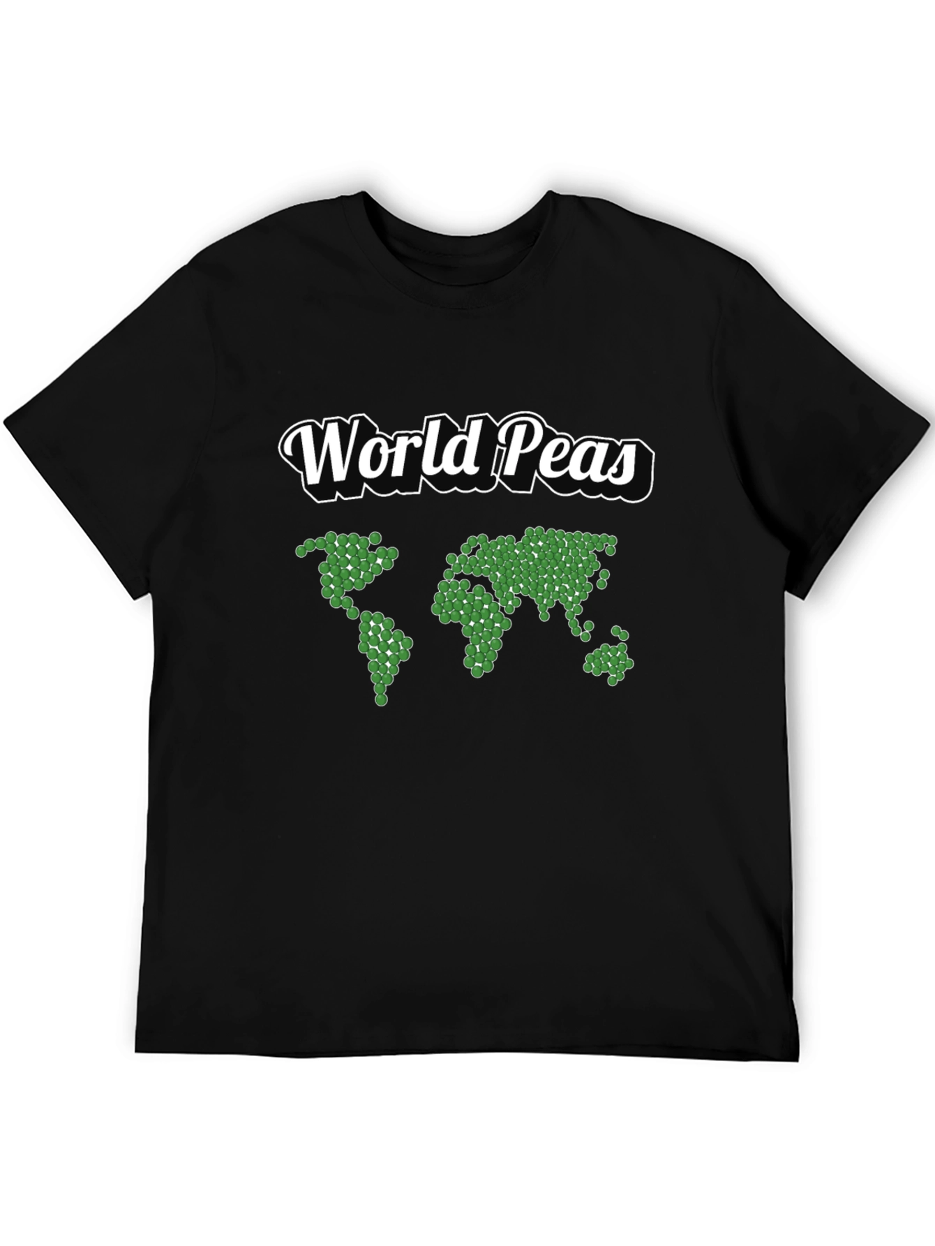 World Peas Graphic T-Shirt - Black Cotton Tee