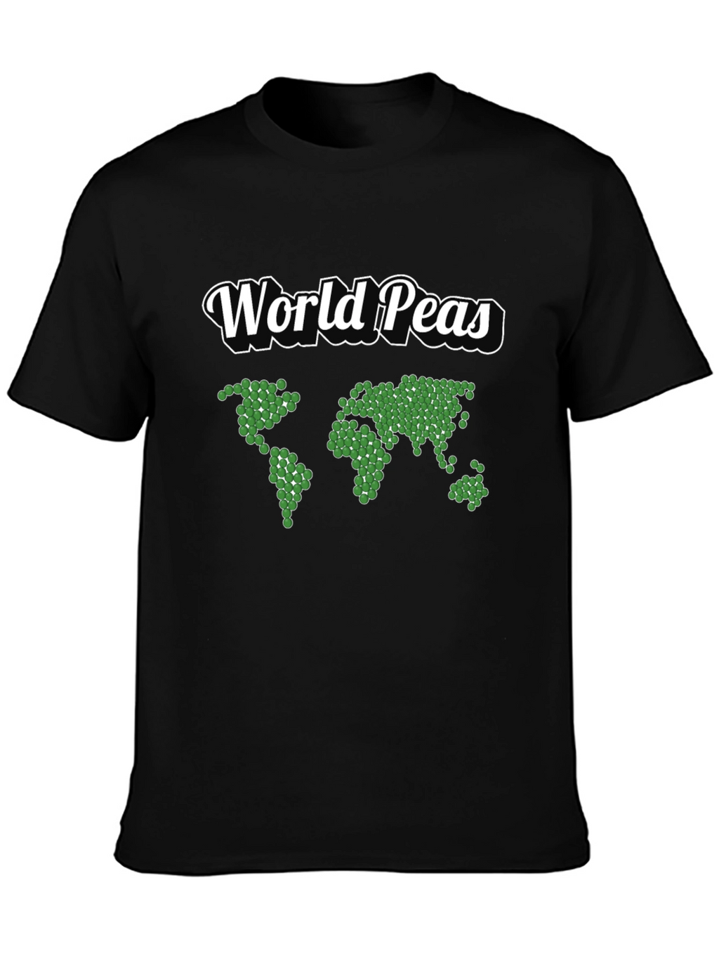 World Peas Graphic T-Shirt - Black Cotton Tee