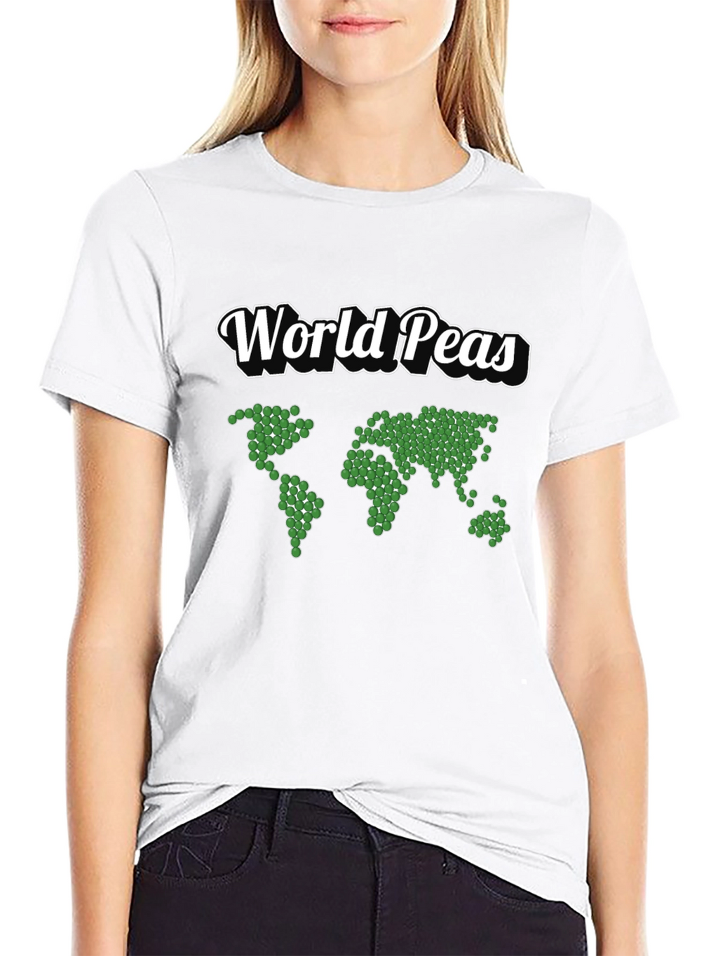 World Peas Graphic T-Shirt - Black Cotton Tee