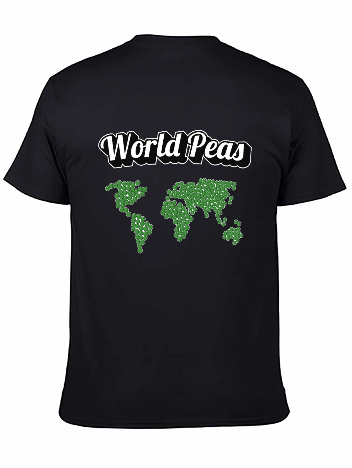 World Peas Graphic T-Shirt - Black Cotton Tee