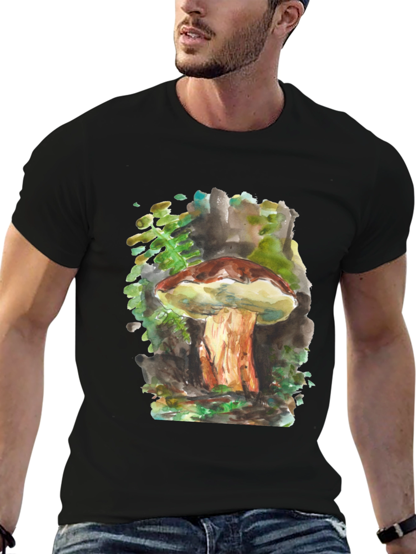 Mushroom Watercolor Graphic Tee - Unisex
