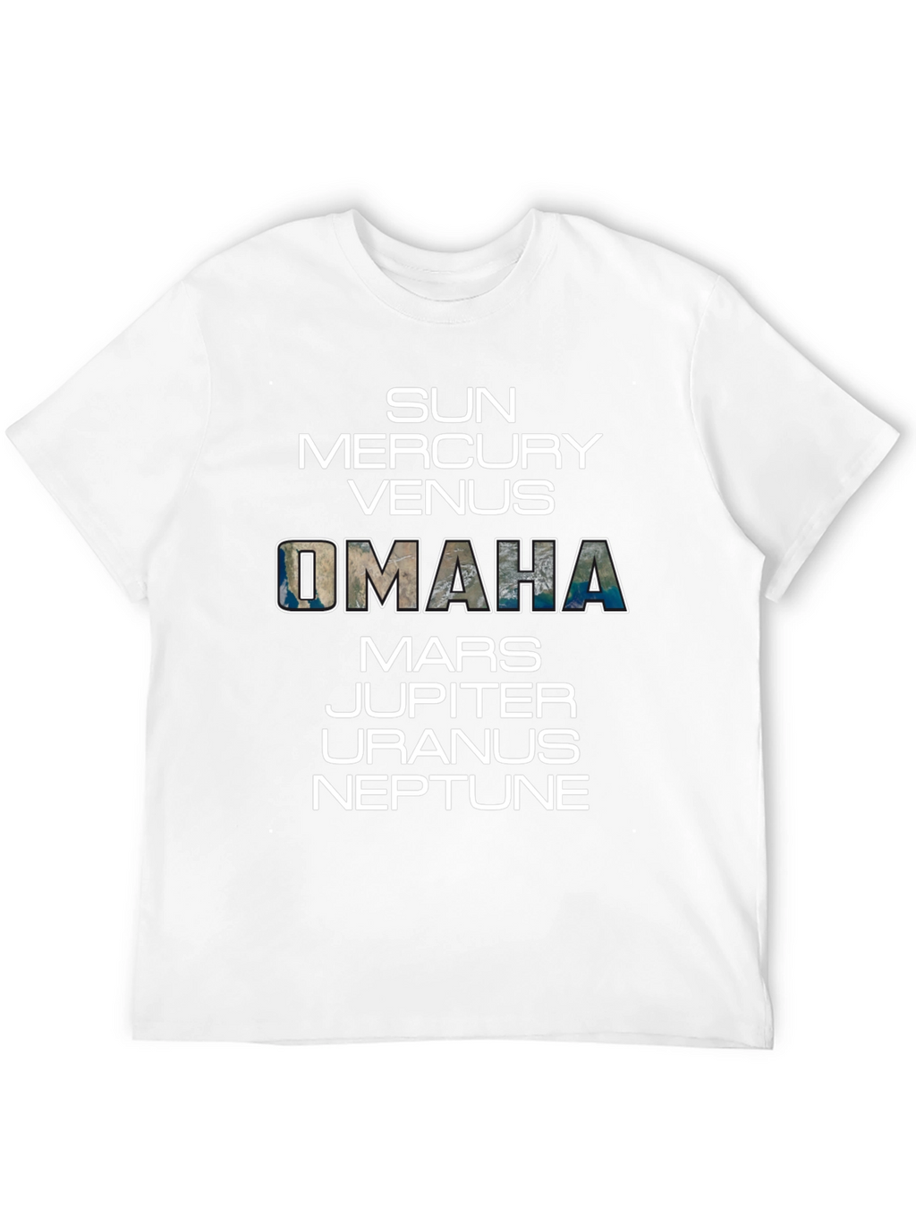 Omaha Planets T-Shirt - Unisex Space Tee