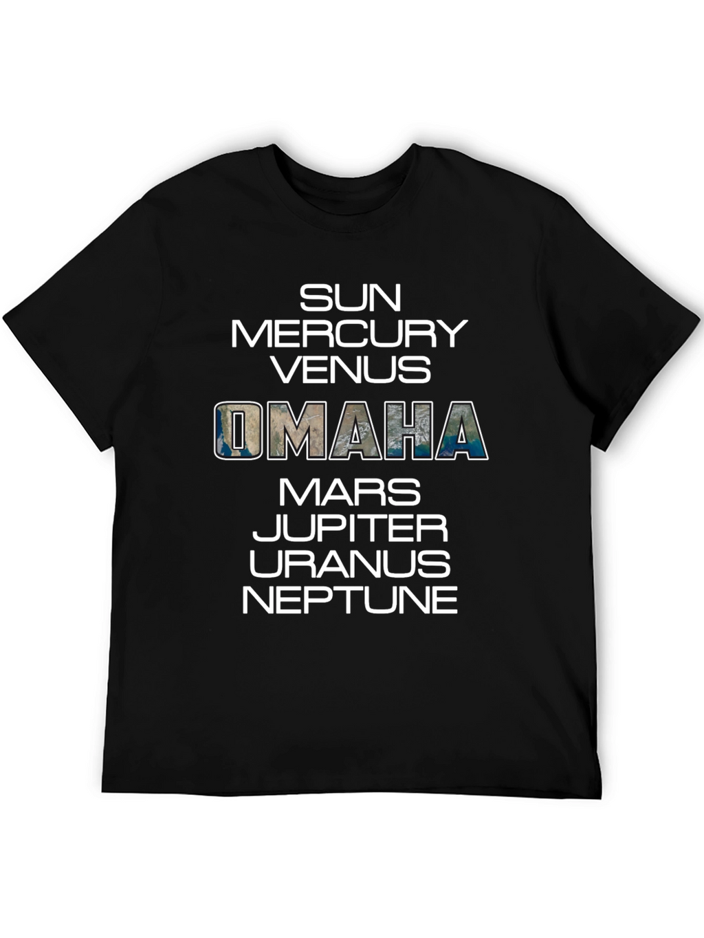 Omaha Planets T-Shirt - Unisex Space Tee