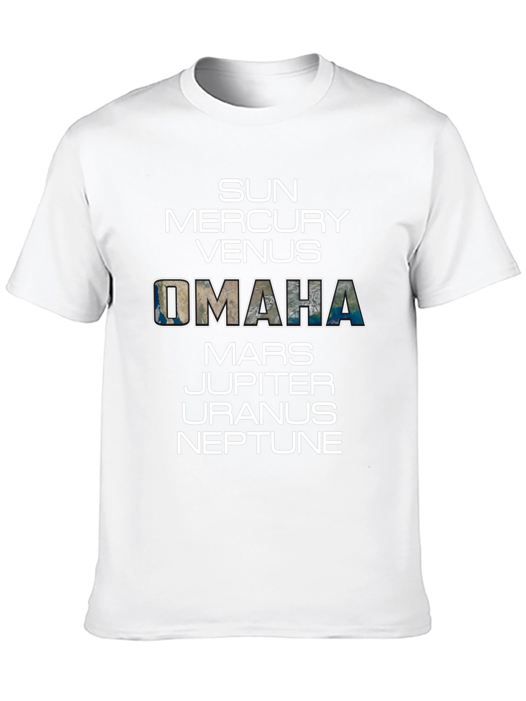 Omaha Planets T-Shirt - Unisex Space Tee