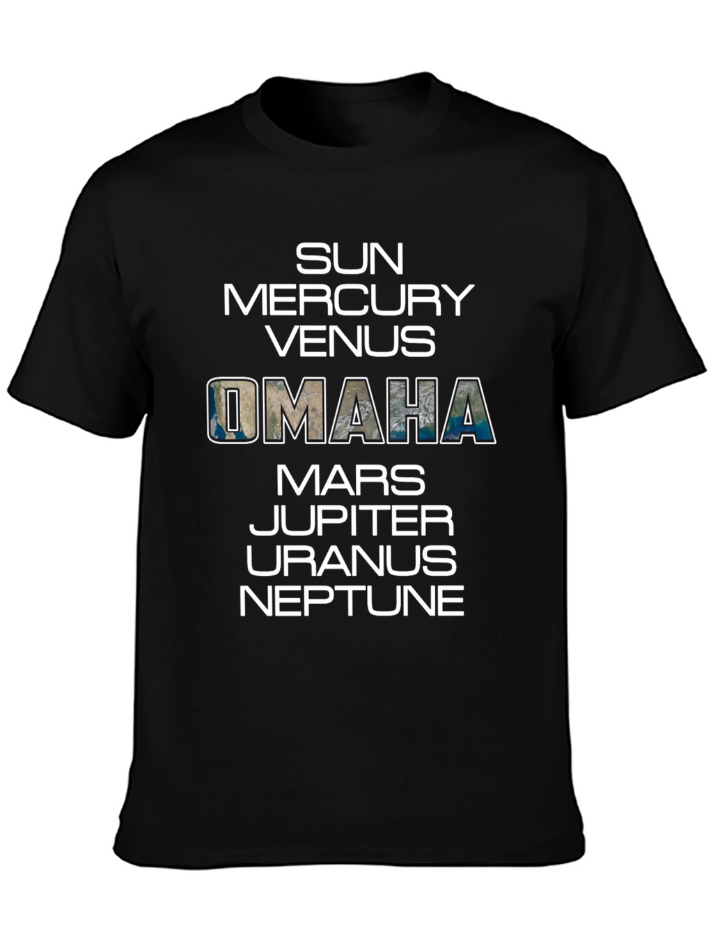 Omaha Planets T-Shirt - Unisex Space Tee