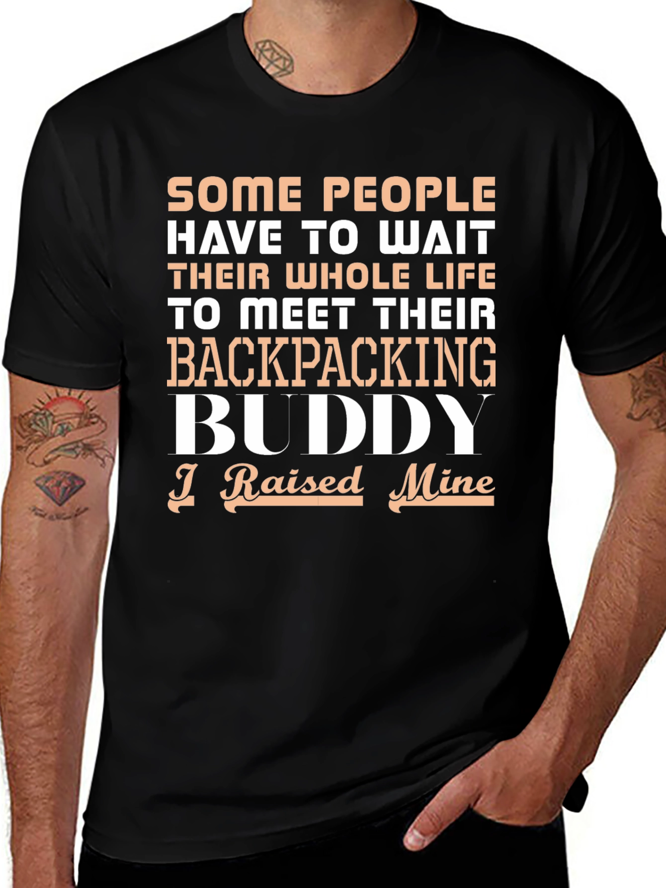 Backpacking Buddy T-Shirt - Raised Mine
