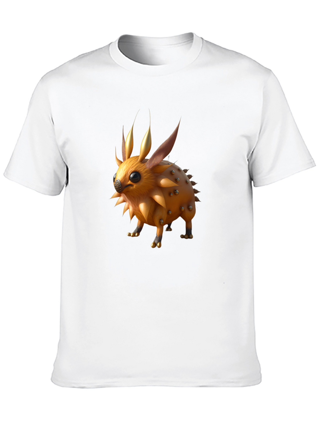 Spiky Creature Graphic Tee - Unisex Black T-Shirt