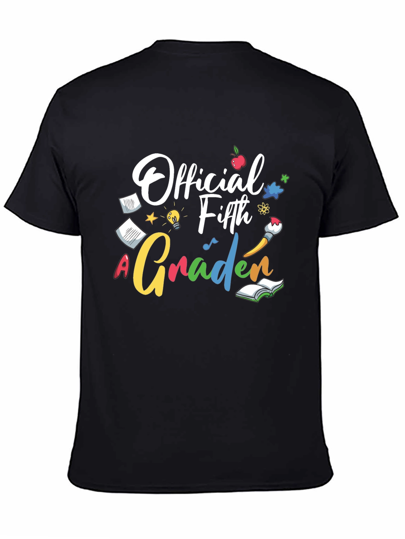 Official Fifth Grader Black Graphic Tee