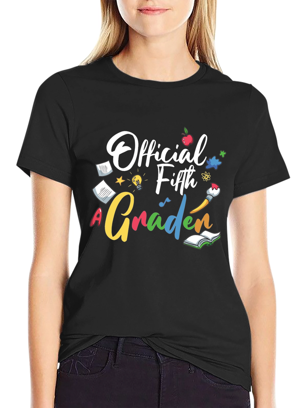 Official Fifth Grader Black Graphic Tee