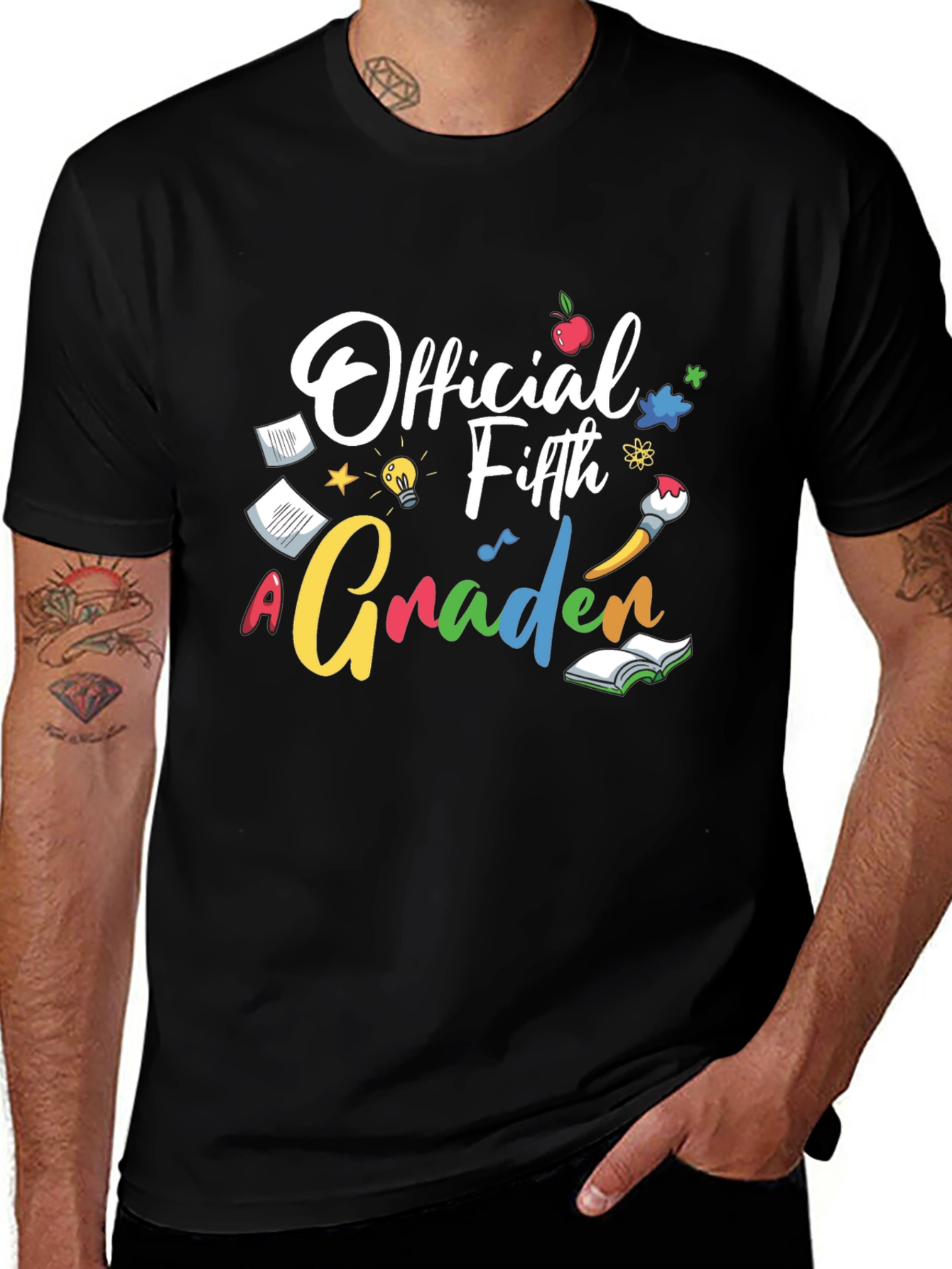 Official Fifth Grader Black Graphic Tee