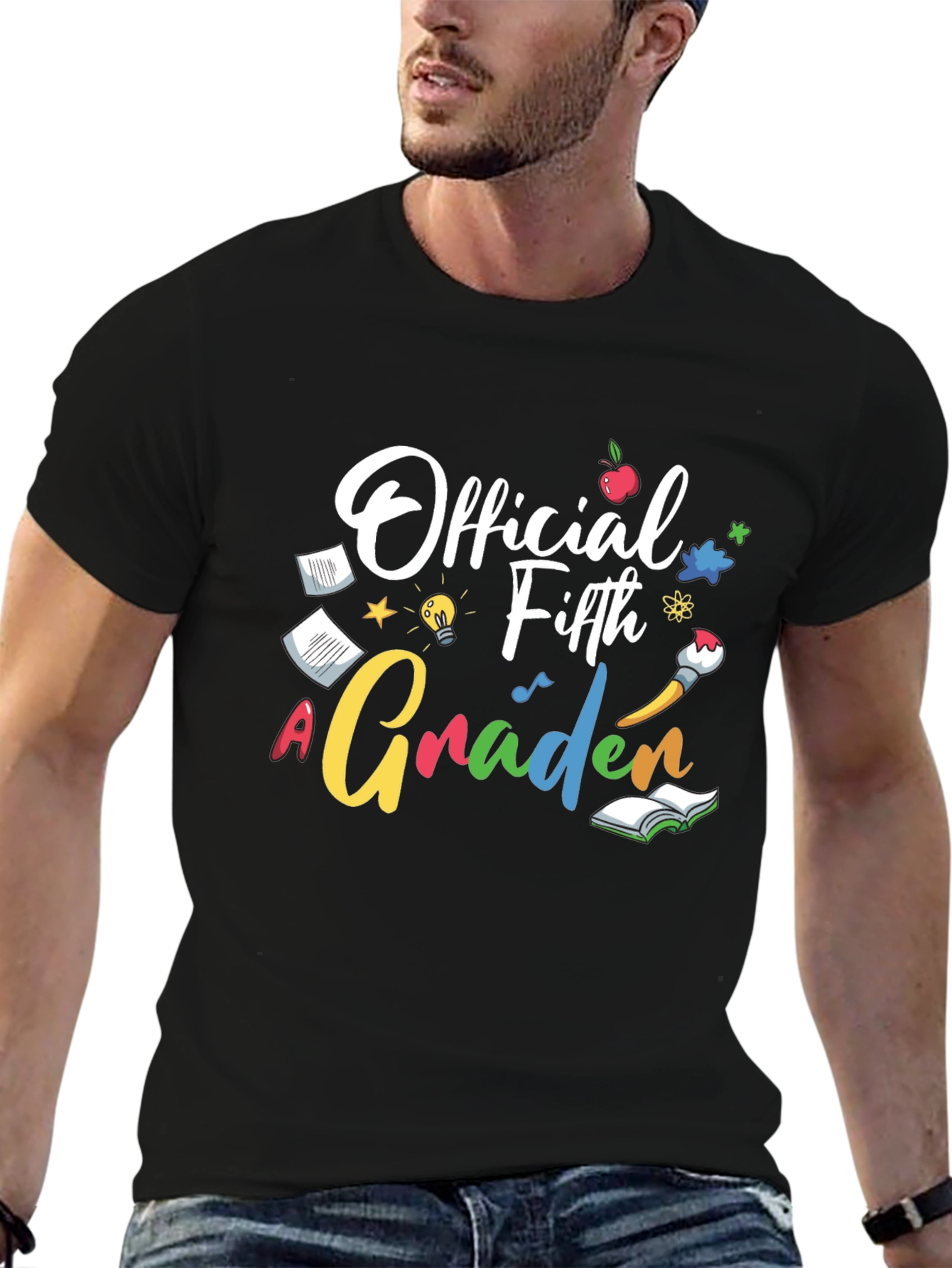 Official Fifth Grader Black Graphic Tee