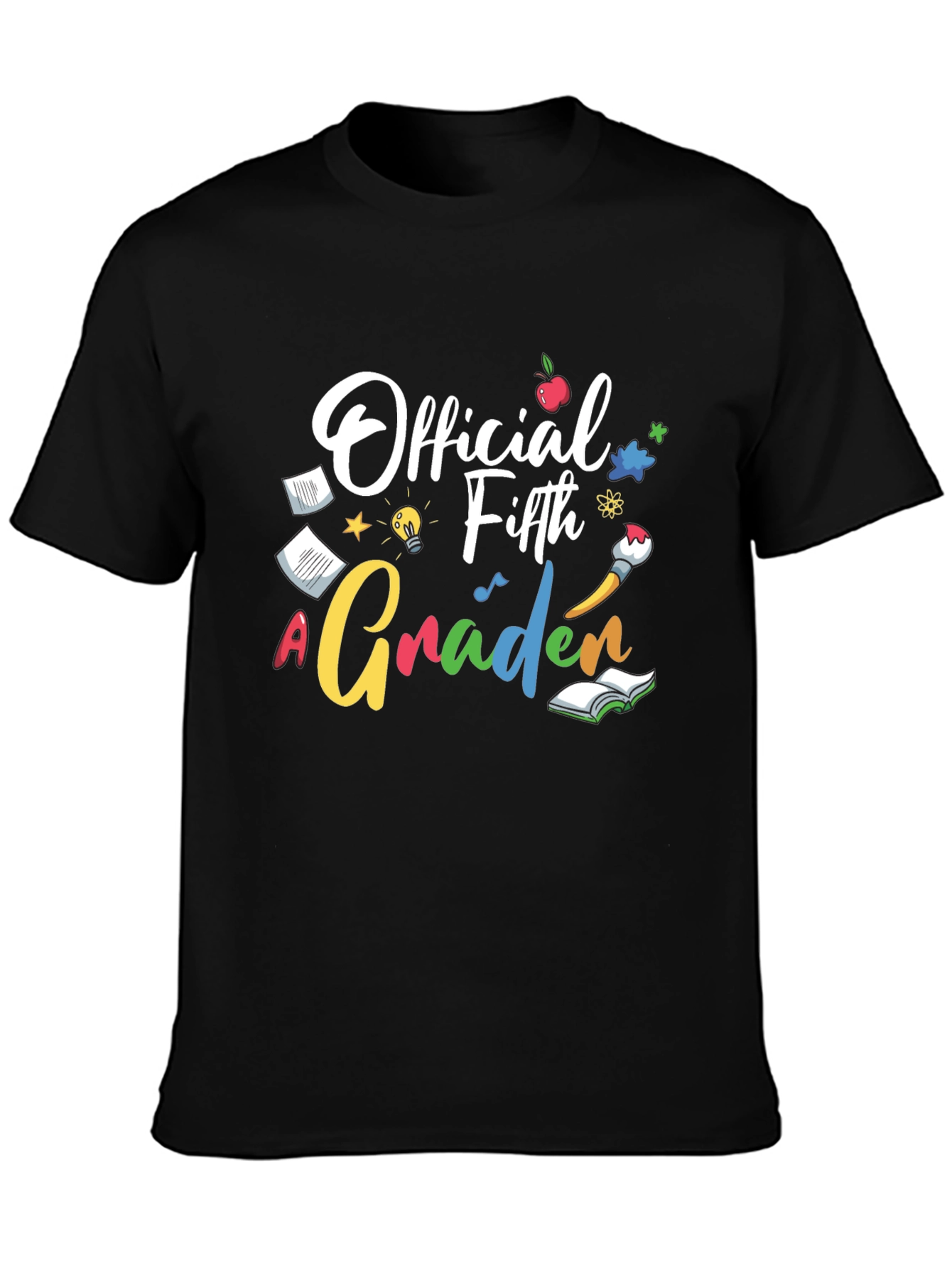 Official Fifth Grader Black Graphic Tee