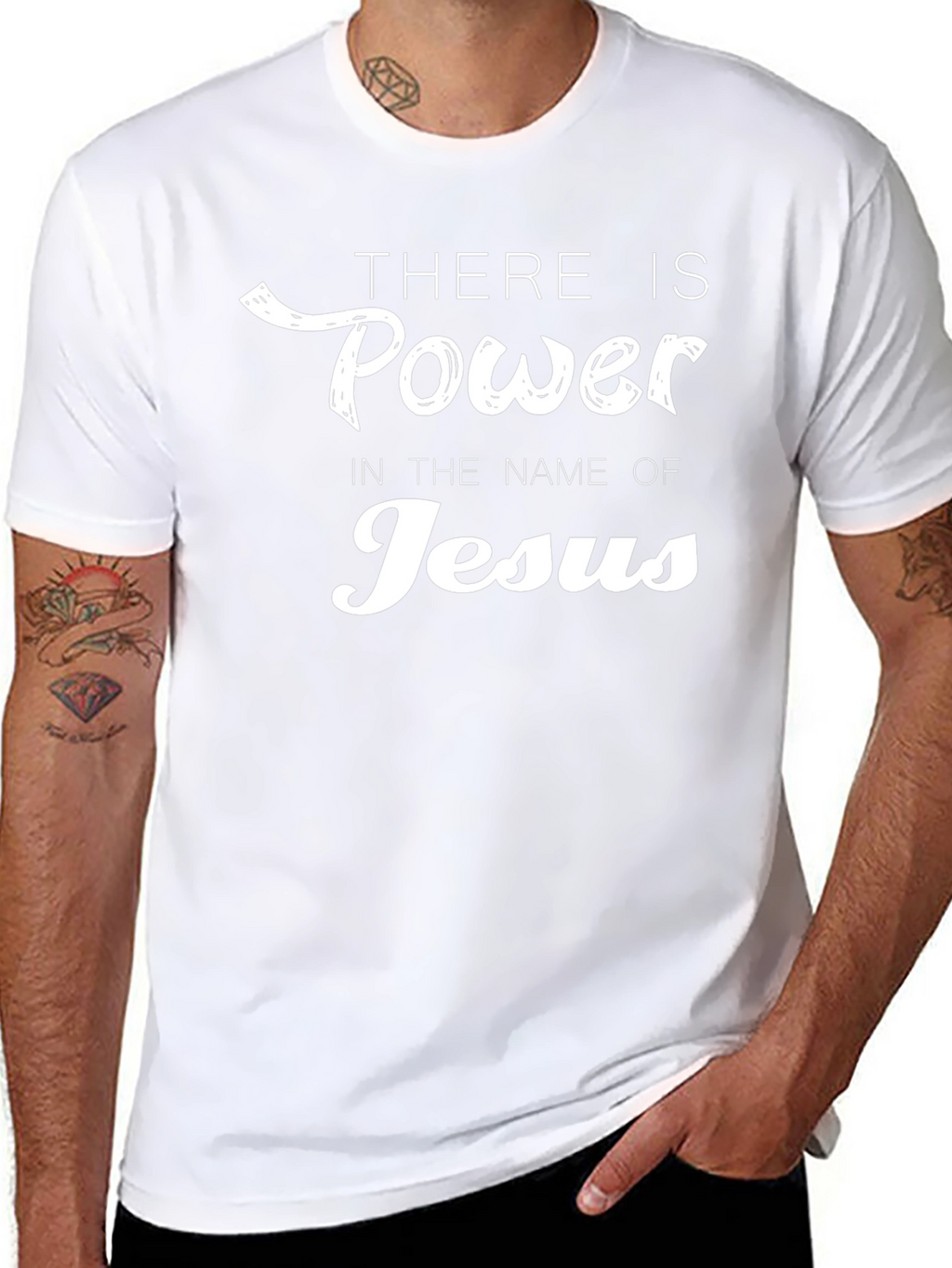 Power in Jesus Name Black T-Shirt
