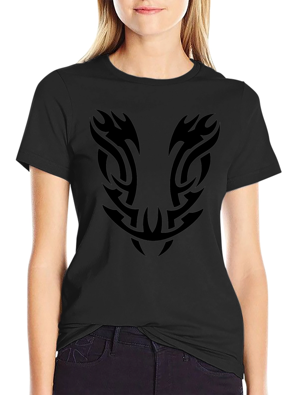 Mens Black Tribal Graphic Tee