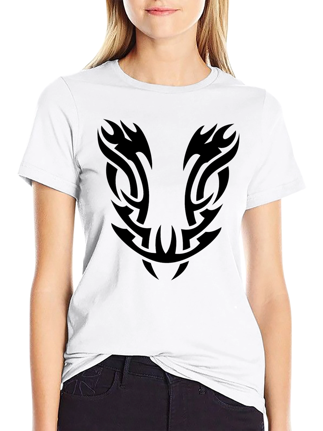 Mens Black Tribal Graphic Tee