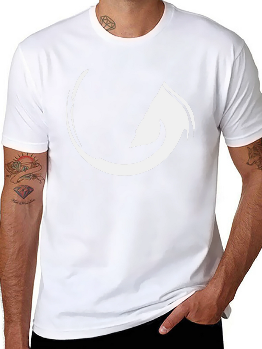 Minimalist Abstract Graphic Black T-Shirt