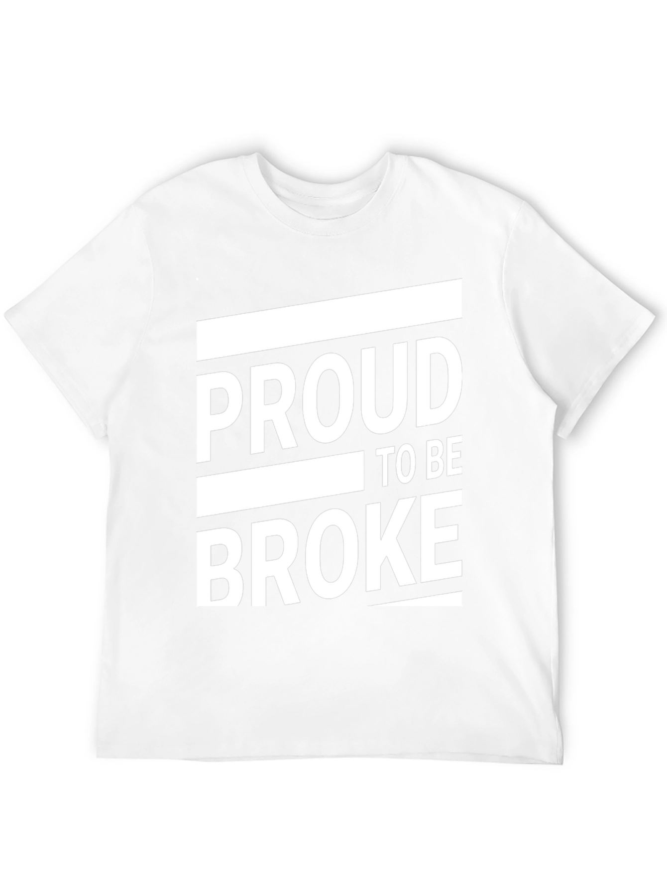Proud to Be Broke Graphic Tee - Black Casual Shirt