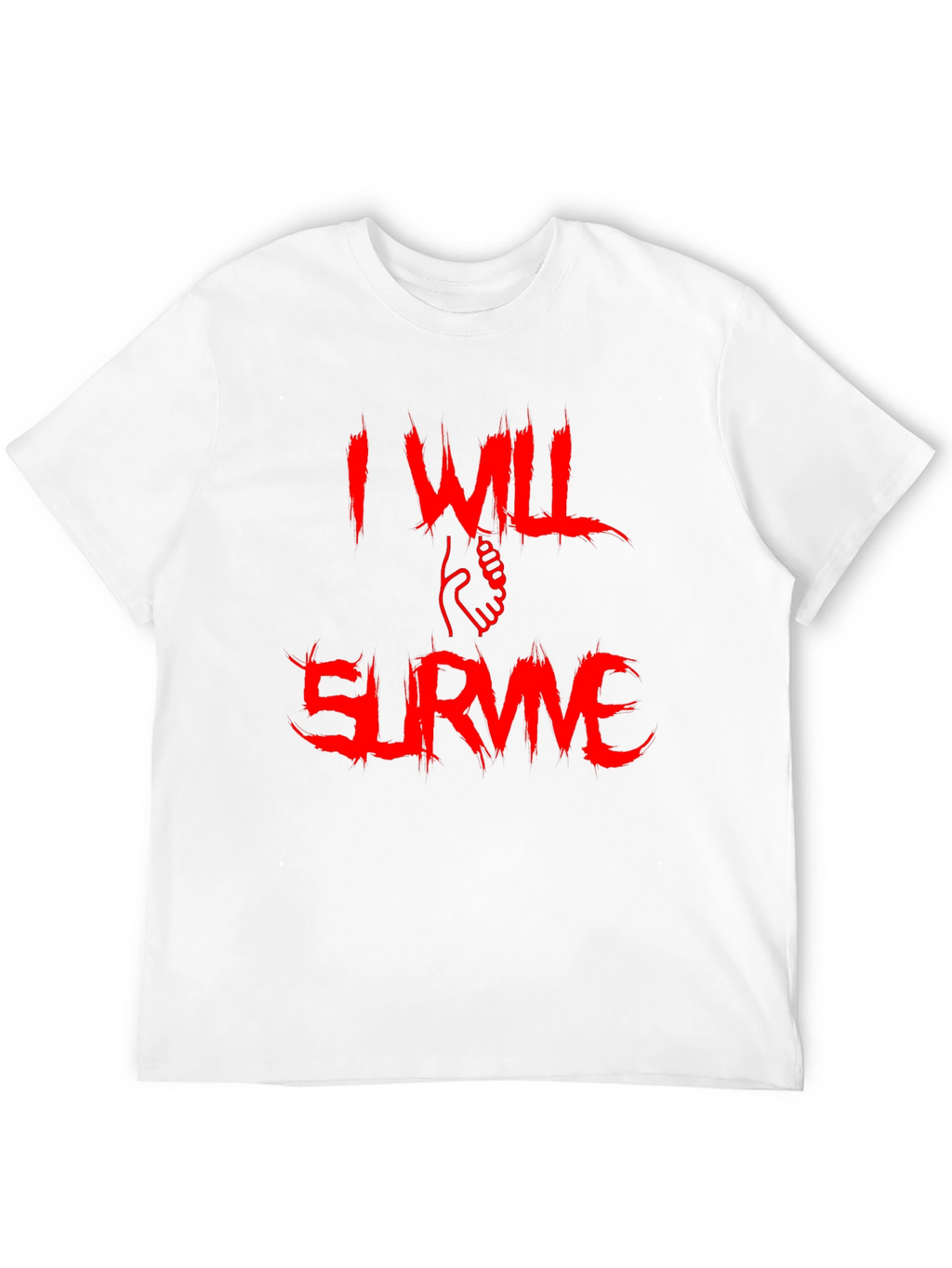 I Will Survive Graphic Tee - Bold Red Print
