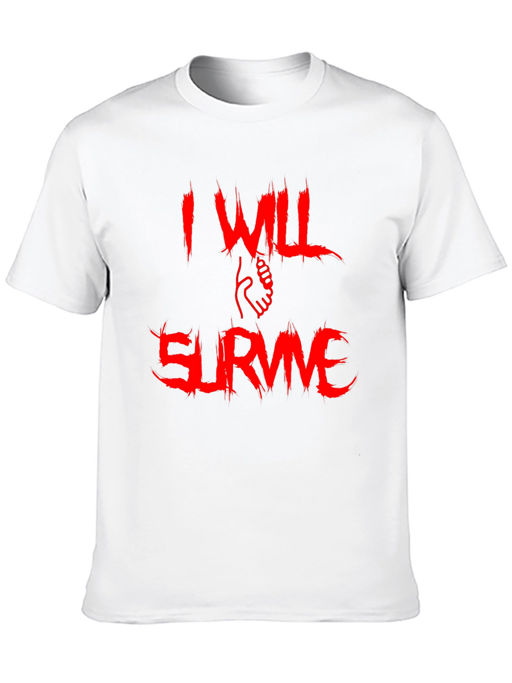 I Will Survive Graphic Tee - Bold Red Print