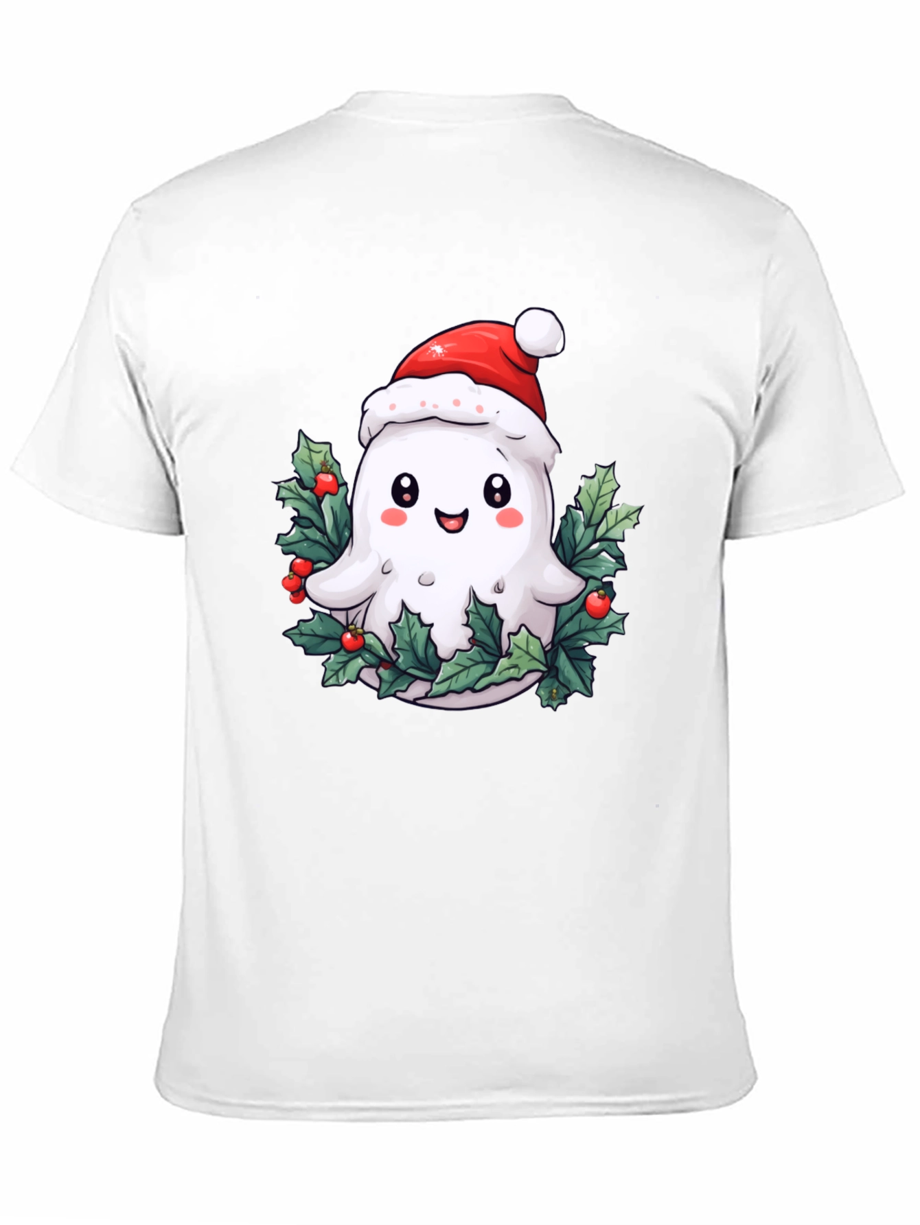 Festive Ghost T-Shirt - Holiday Spirit