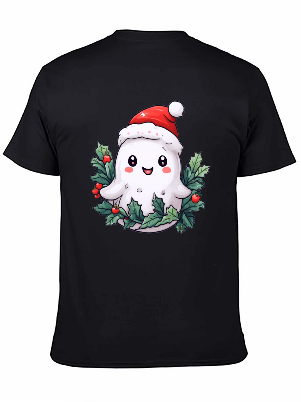 Festive Ghost T-Shirt - Holiday Spirit