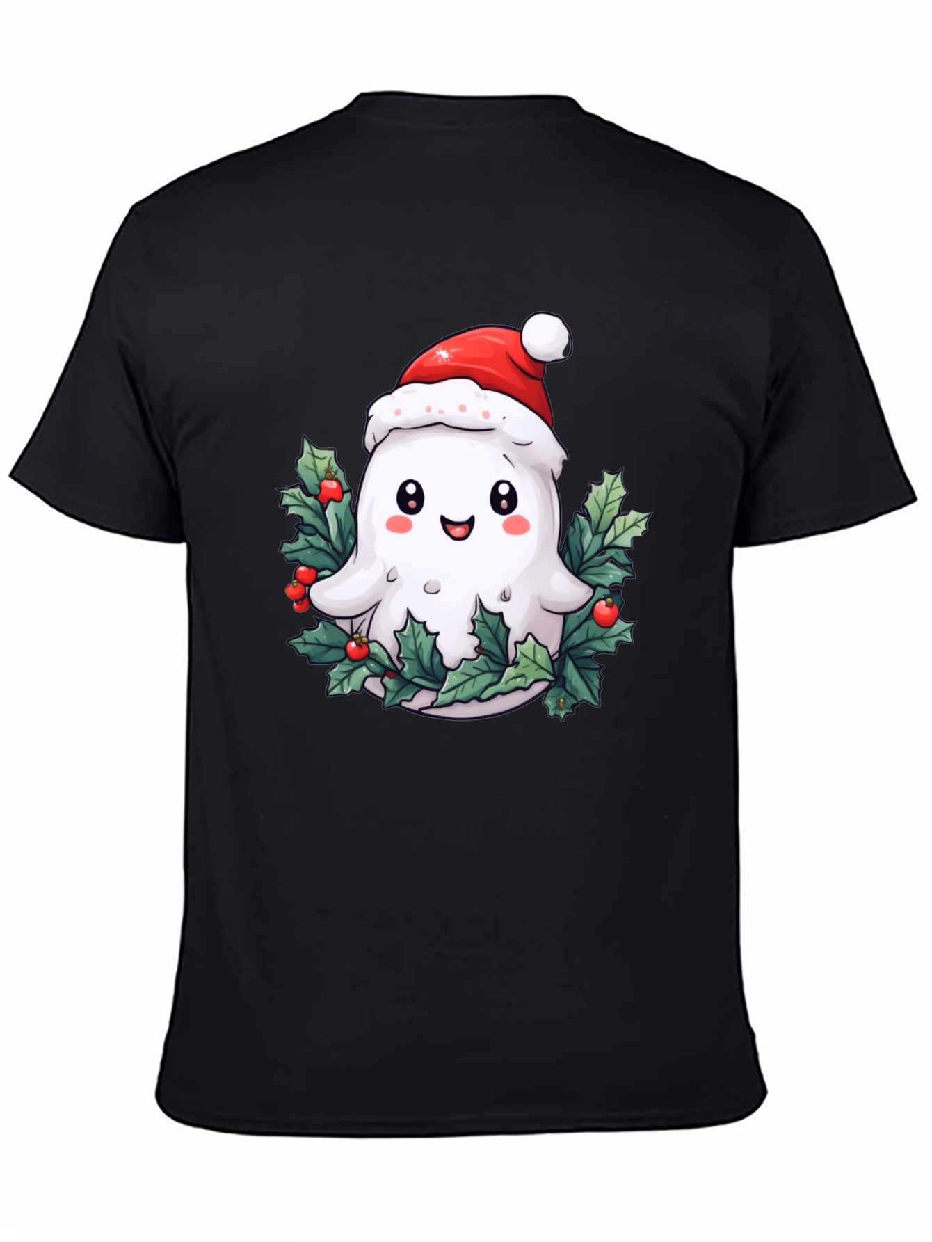 Festive Ghost T-Shirt - Holiday Spirit