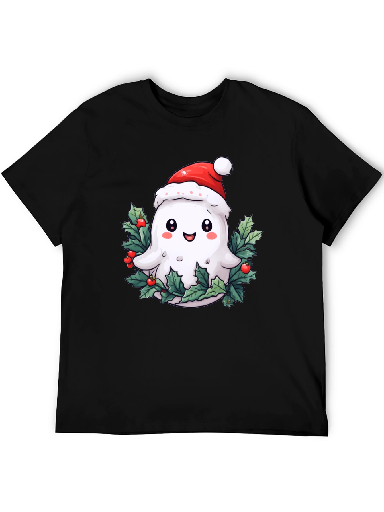Festive Ghost T-Shirt - Holiday Spirit