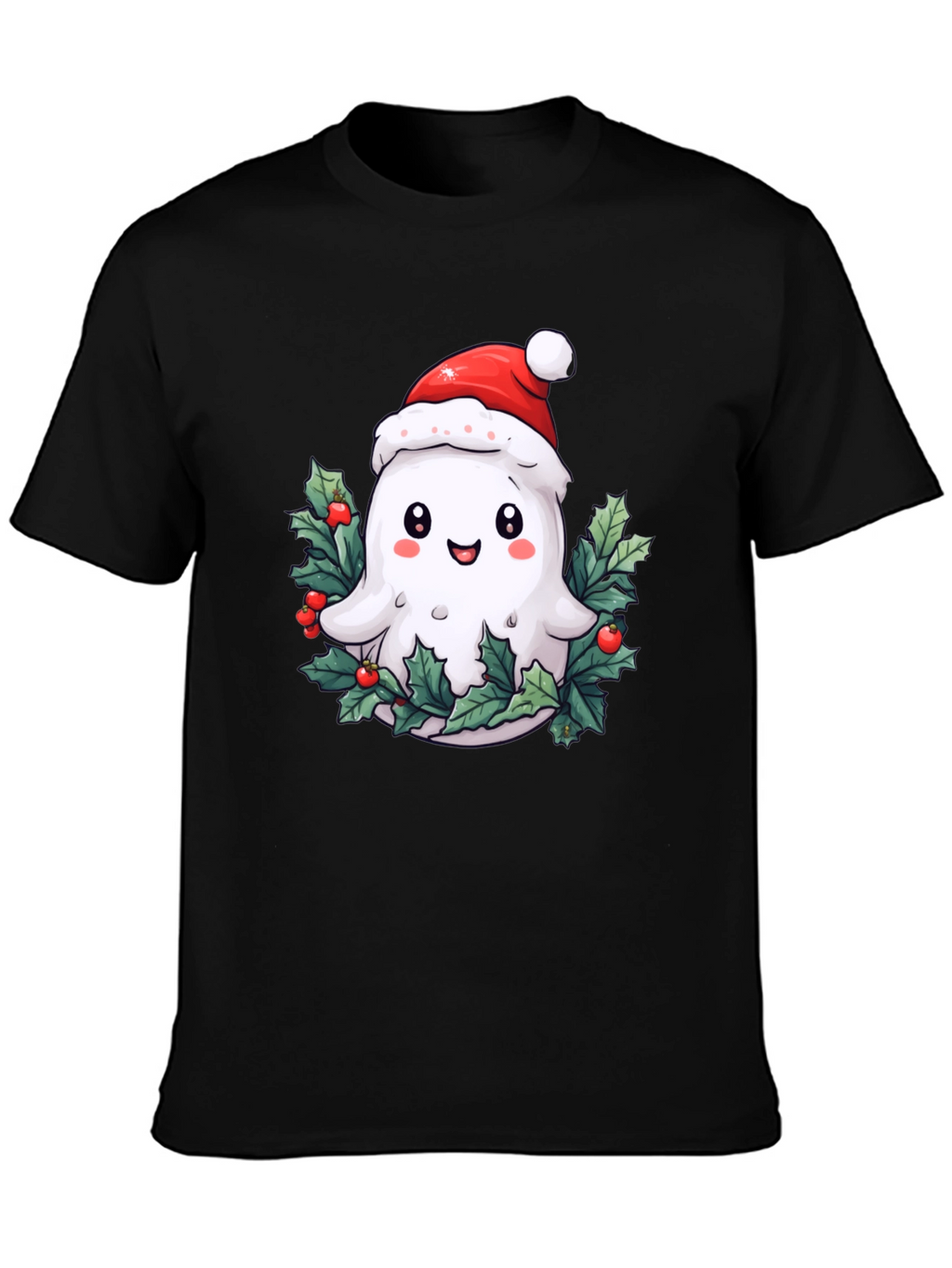 Festive Ghost T-Shirt - Holiday Spirit