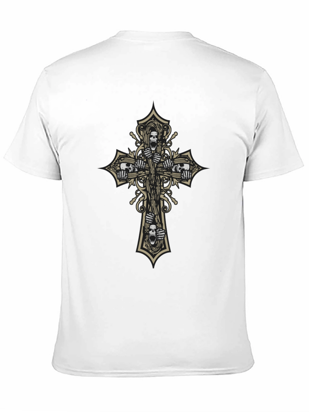 Skull Cross Graphic Tee - Edgy Dark Fashion