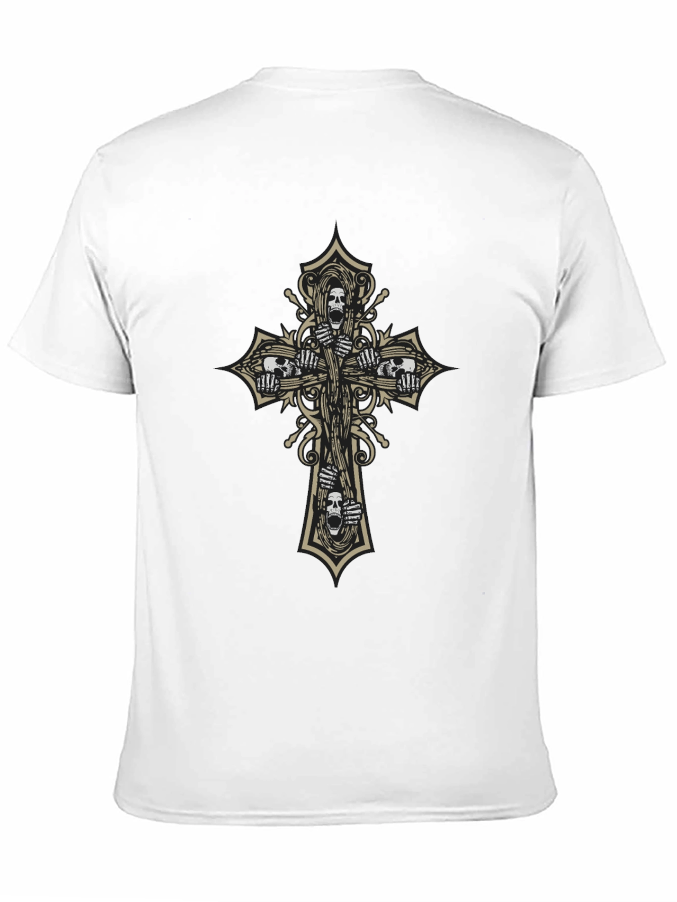 Skull Cross Graphic Tee - Edgy Dark Fashion