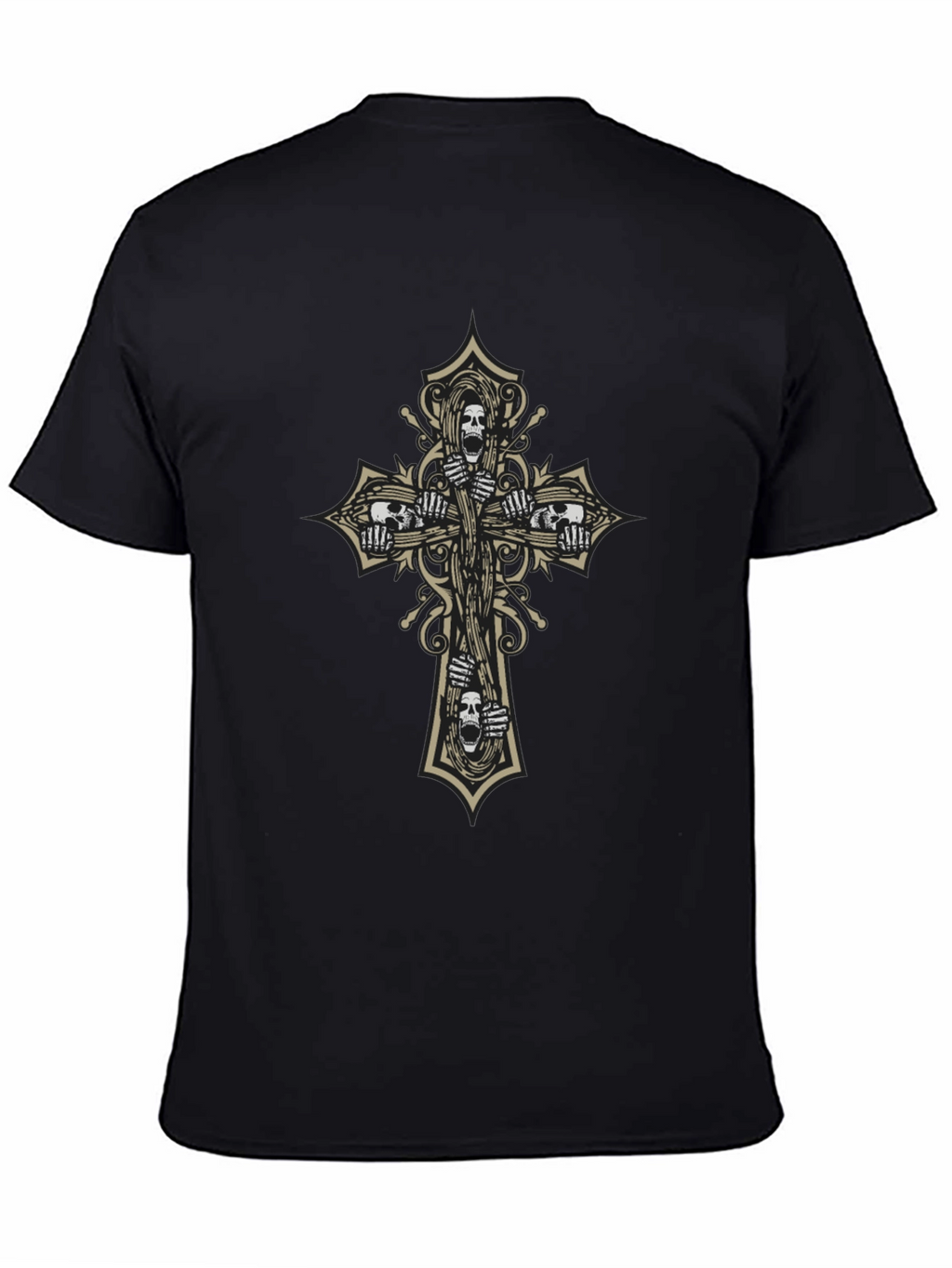 Skull Cross Graphic Tee - Edgy Dark Fashion