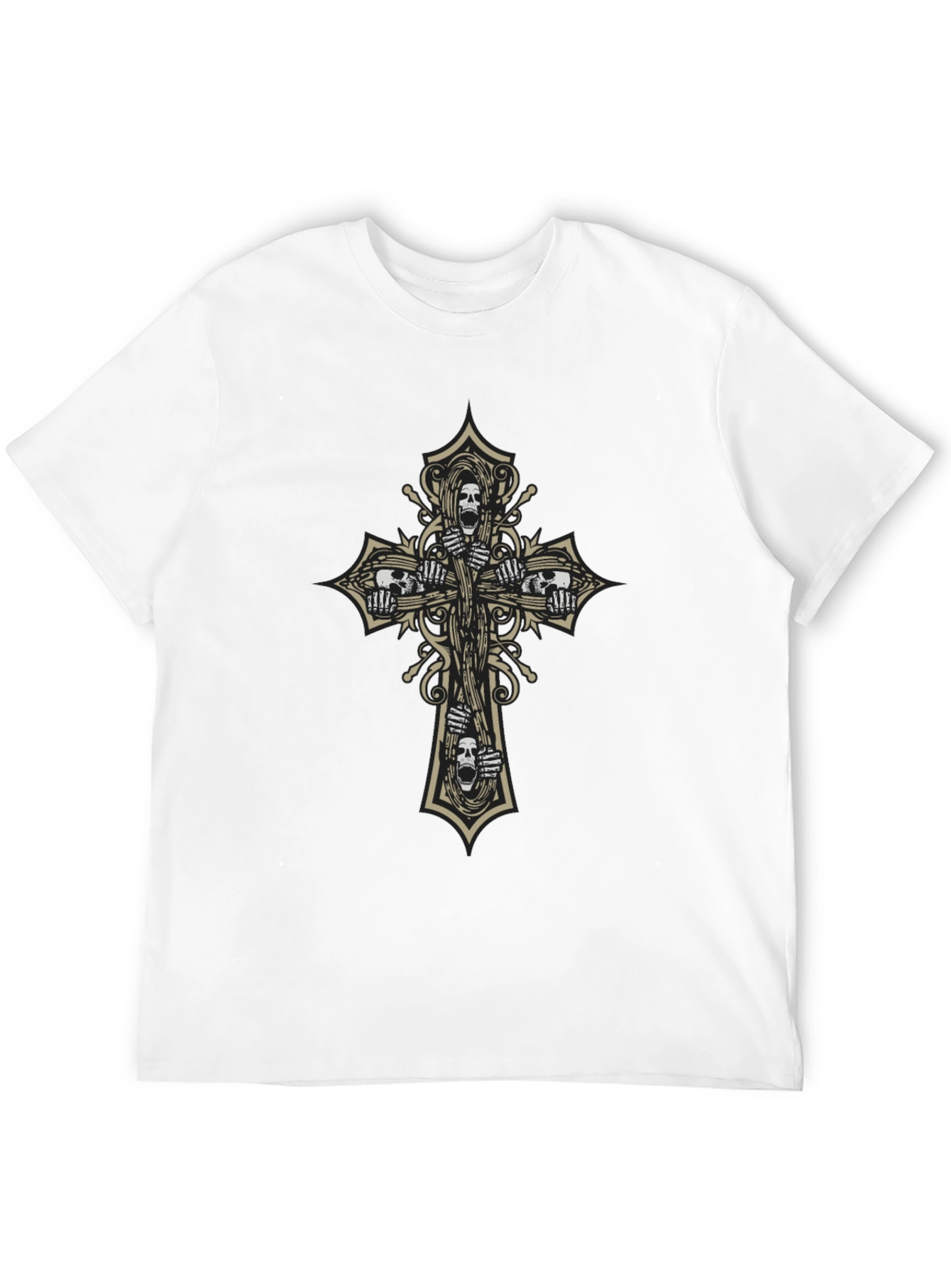 Skull Cross Graphic Tee - Edgy Dark Fashion