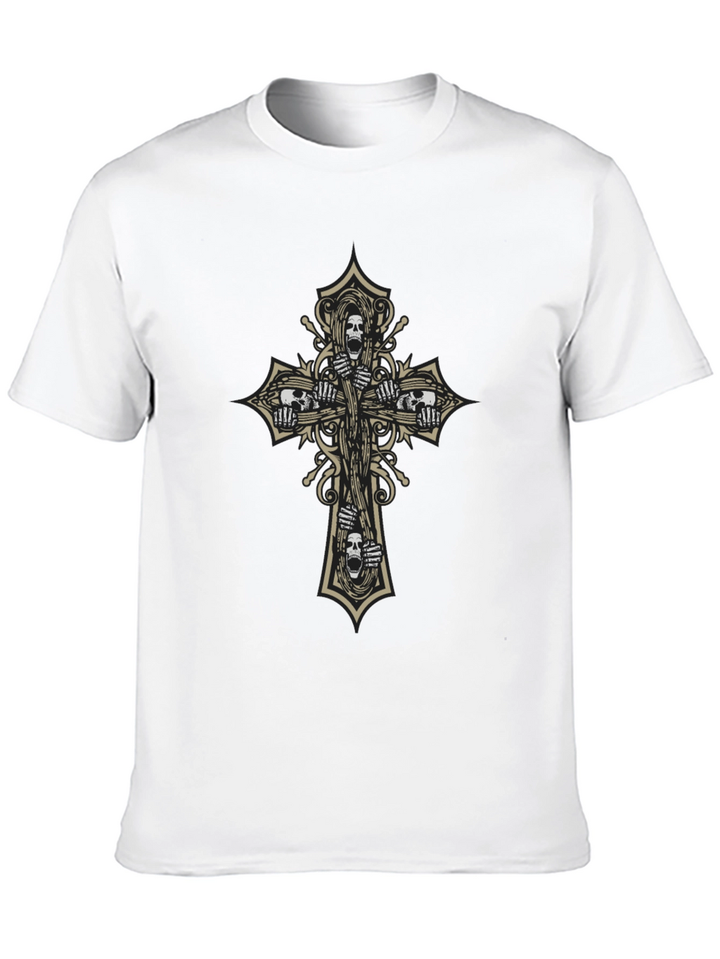 Skull Cross Graphic Tee - Edgy Dark Fashion