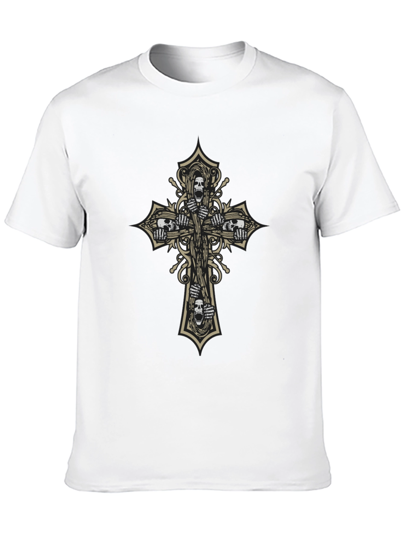 Skull Cross Graphic Tee - Edgy Dark Fashion