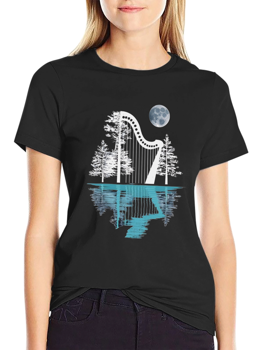 Harp & Moon Graphic Tee