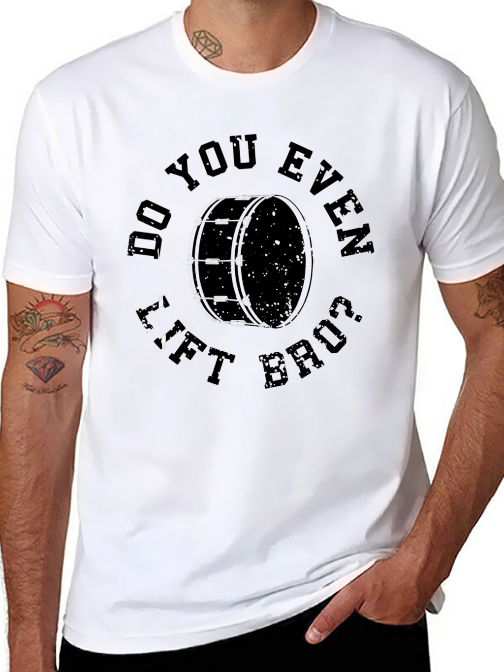 Do You Even Lift Bruh Drum T-Shirt