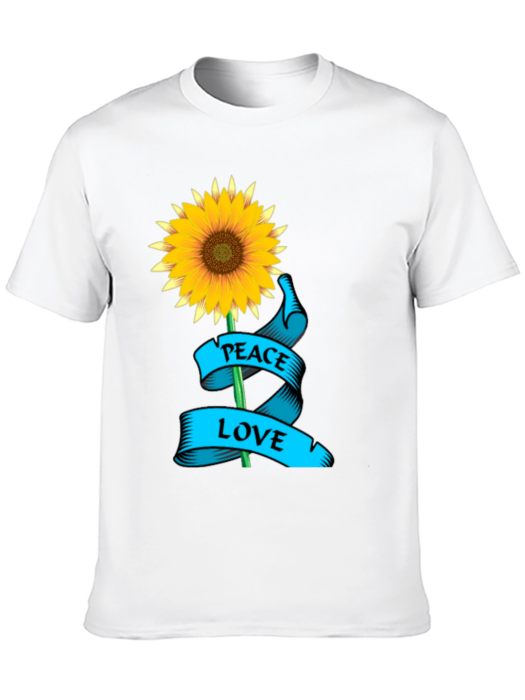 Peace Love Sunflower Graphic T-Shirt